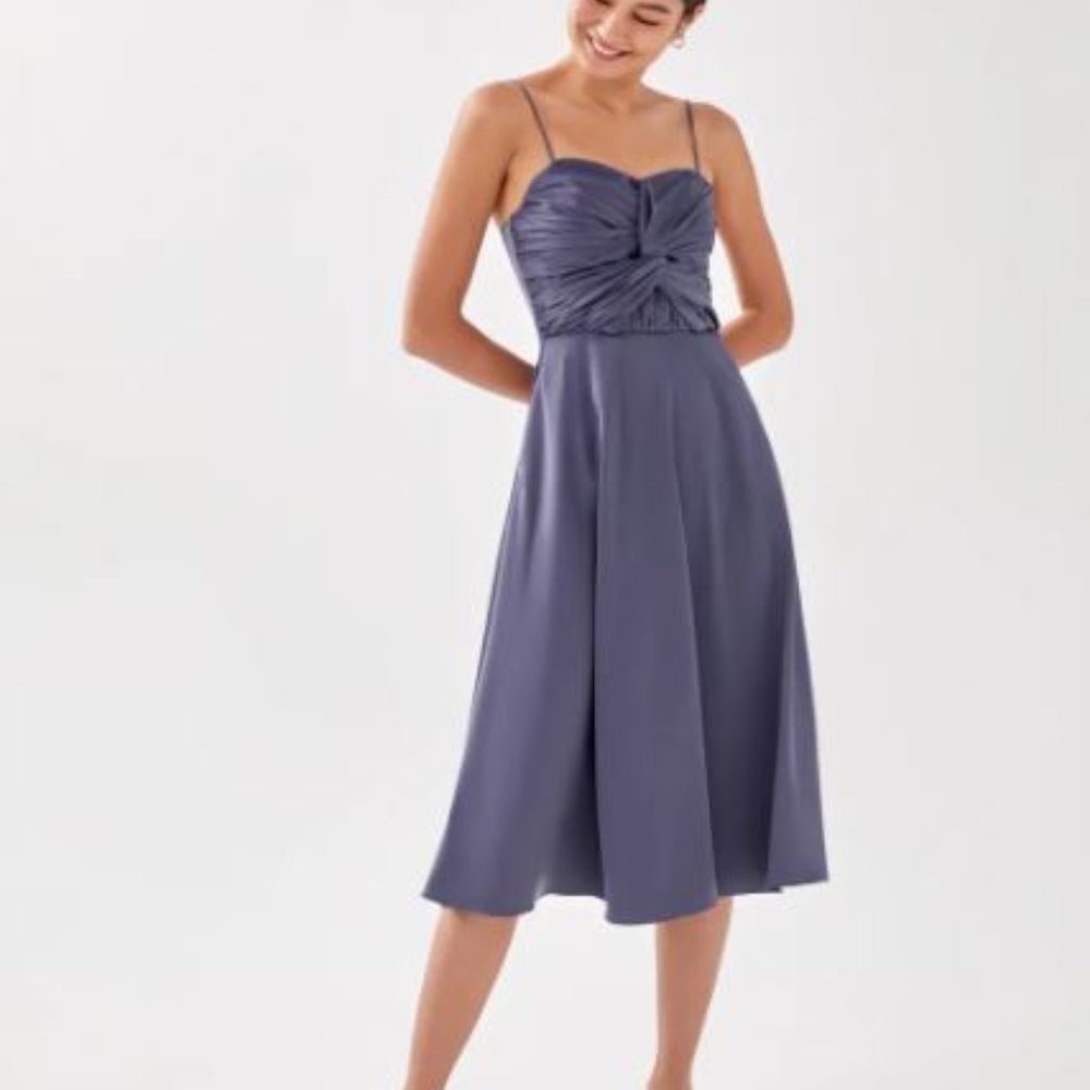 Love, Bonito Esmeralda Knot Front Satin Dress